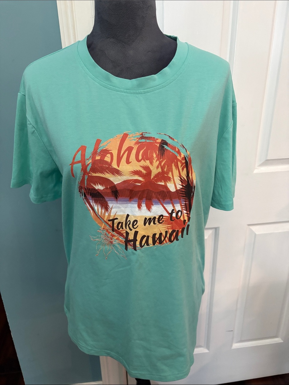 Aloha 'Take Me to Hawai'i' Short Sleeve Tee - Mint Green